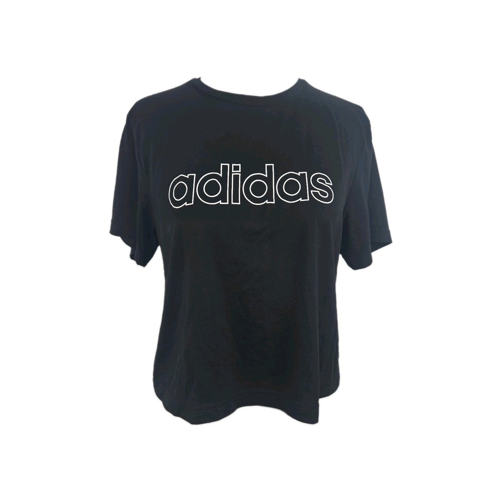 Adidas Women's Small ArrowReady PrimeGreen Black‎ Cropped  Crew T-shirt